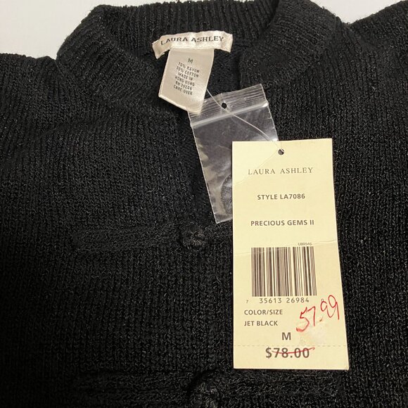 Laura Ashley Black Sweater long sleeve Size Medium Brand NEW with tags - Picture 7 of 12